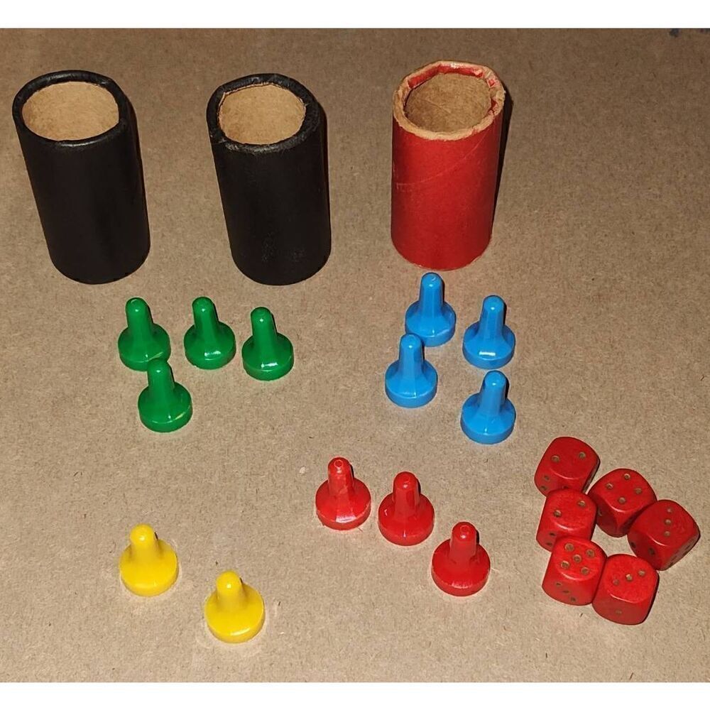 1967 Pachisi Parcheesi Le Jeu Joli Whitman Wood Dice REPLACEMENT PIECES WOOD DIE